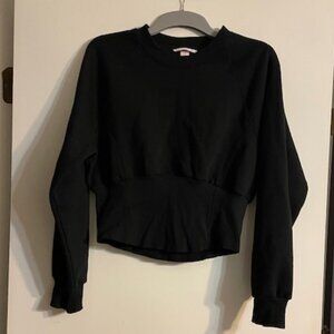 Victoria’s Secret Featherweight Knit Corset Crewneck (Black) Large